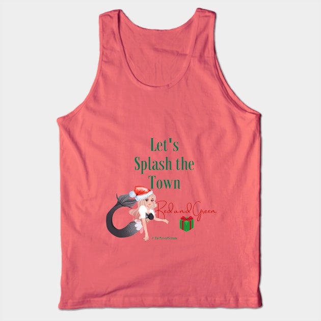 The Maven Medium- Splash the Town Red and Green Tank Top by TheMavenMedium